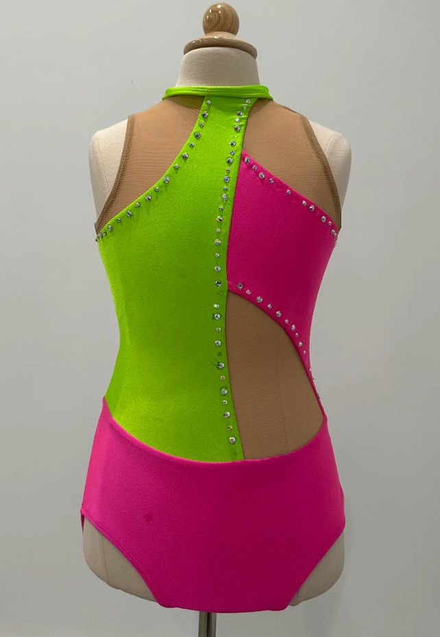 Adult Small - Neon leotard with mock turtleneck – My Tiny Dancer's Closet