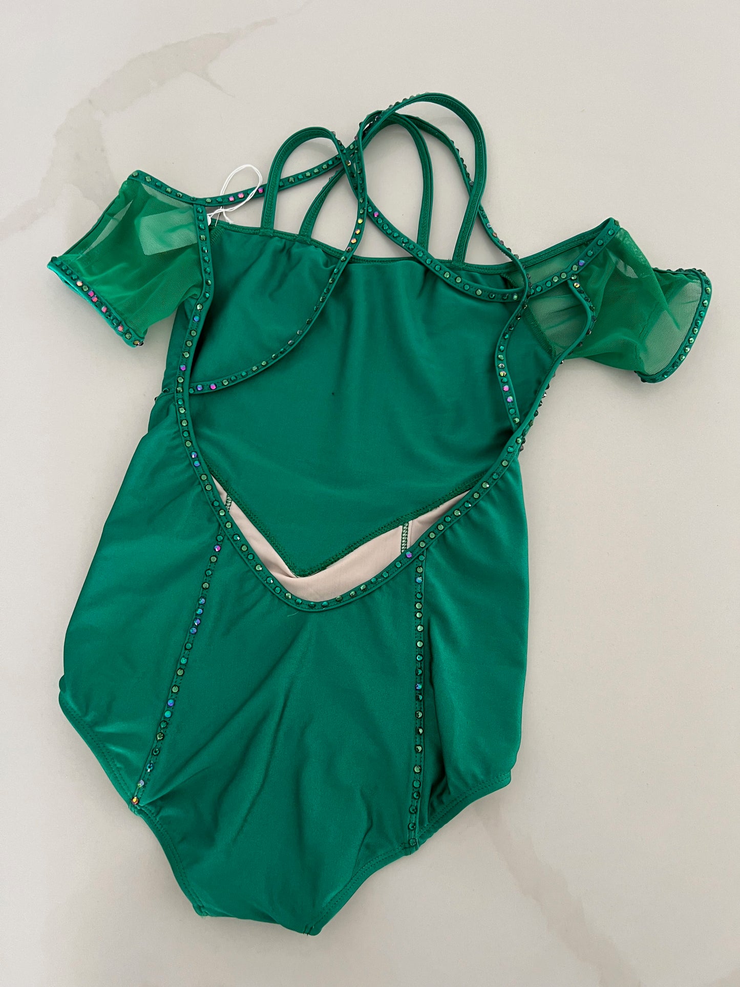 Green Leotard with Stones / Child XL