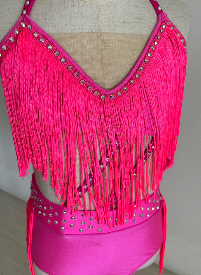 Child Large - HOT Pink 2 Piece with Fringe - Patrick