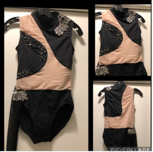 Multiple Available - 1 Child Large & 1 Adult Small - Black Mesh Leotard