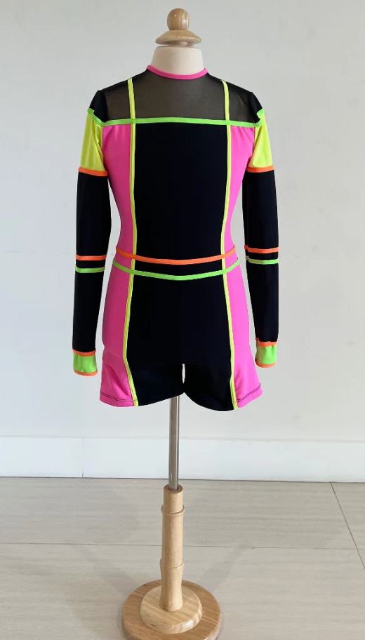 Adult XS - Neon short unitard costume