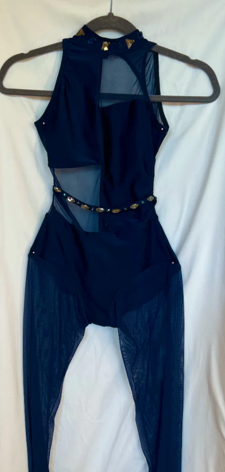 Adult XS - Navy Unitard Semi-Custom Costume