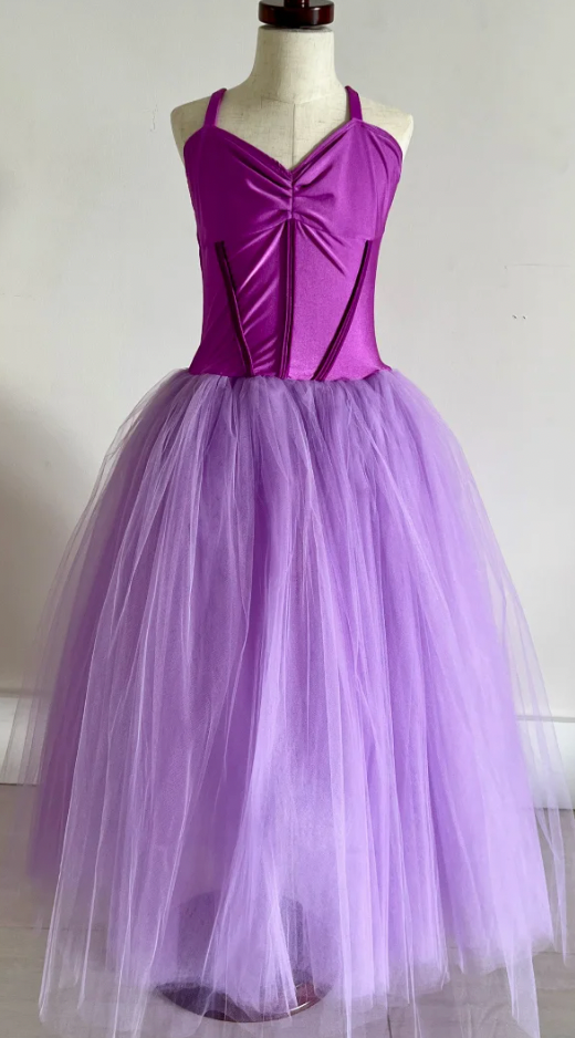 Multiple Available - 2 Adult XS - Ballet Purple Long Dresses w/ Tulle