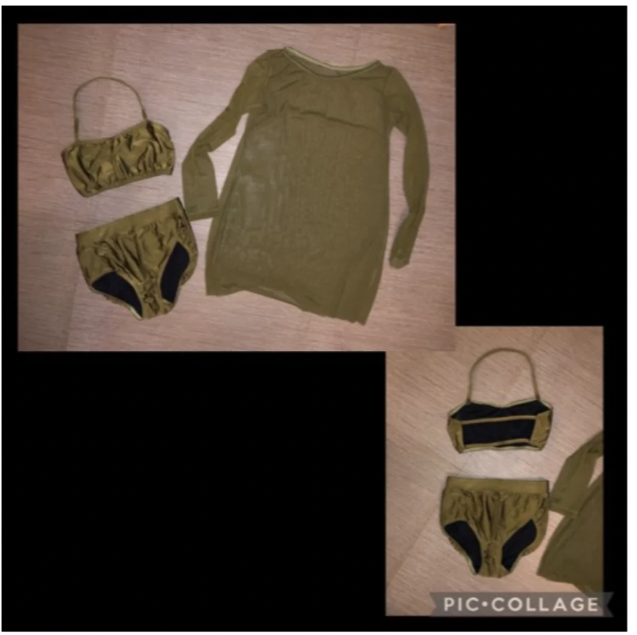 Adult Small - Olive Three Piece Mesh Set