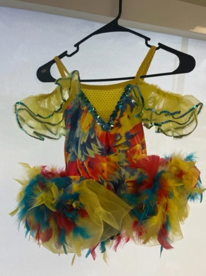 Child Small - Yellow Bright Feather Parrot Costume