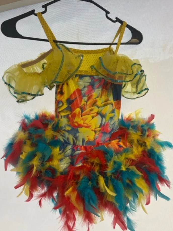 Child Small - Yellow Bright Feather Parrot Costume