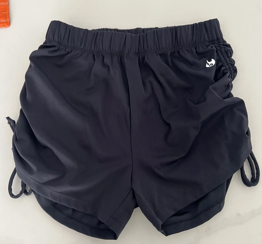 Adult Small - Werk Dancewear Black Side Tie Shorts