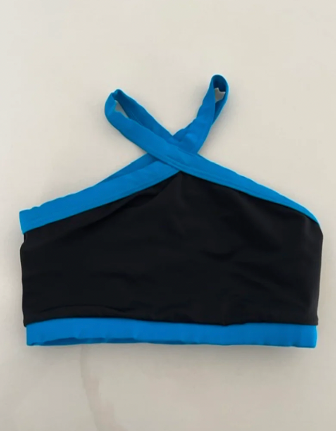 Child Medium - Black / Blue Sports Bra by Balera